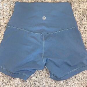 Dark blue/grey Lululemon Biker shorts 4in